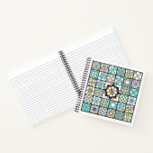 Carnet Bloc-notes Turquoise moderne Sampler Quilt (Intérieur)