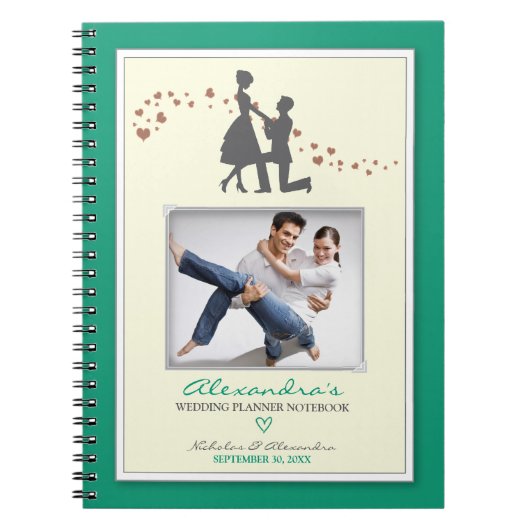 Carnet Bloc-notes Wedding planner de la mariée de proposi (Devant)