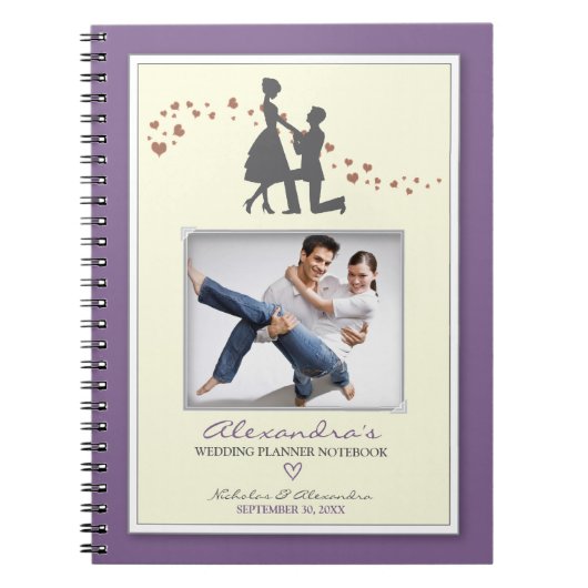 Carnet Bloc-notes Wedding planner de la mariée de proposi (Devant)