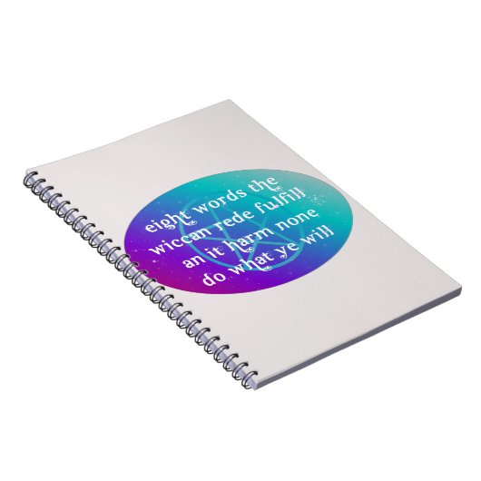 Carnet Bloc-notes Wiccan rede (Côté Droit)