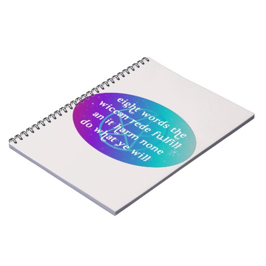 Carnet Bloc-notes Wiccan rede (Côté gauche)