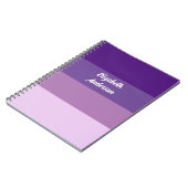 Carnet Blocage couleur violet bande horizontale (Côté gauche)