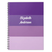 Carnet Blocage couleur violet bande horizontale (Devant)