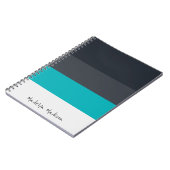 Carnet Blocage de couleur Bande horizontale Noir et gris (Côté gauche)