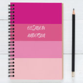 Carnet Blocage de couleur rose, bande horizontale