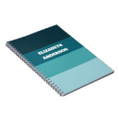 Carnet Blocage de couleur Turquoise Bande horizontale (Côté Droit)