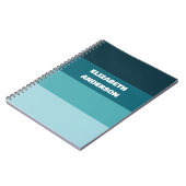 Carnet Blocage de couleur Turquoise Bande horizontale (Côté gauche)