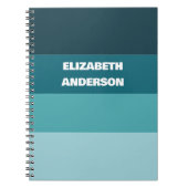 Carnet Blocage de couleur Turquoise Bande horizontale (Devant)