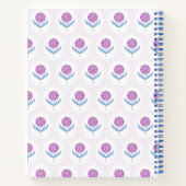 Carnet Blockprint inspiré rose floral (Dos)
