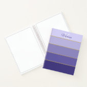 Carnet Blocs couleur violet Ombre personnalisés (Intérieur)