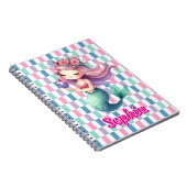 Carnet Blocs de sirène motif nom rose (Côté Droit)