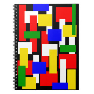 Carnet Blocs rouge, jaune, noir, bleu et vert