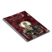 Carnet Blond Boudoir Burgundy Floral (Côté Droit)