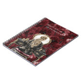 Carnet Blond Boudoir Burgundy Floral (Côté gauche)