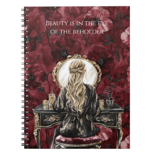 Carnet Blond Boudoir Burgundy Floral (Devant)