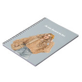 Carnet Blond Jeans Fleurs dans les Cheveux (Côté gauche)