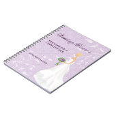 Carnet Blonde Bride violet Wedding planner (Côté gauche)