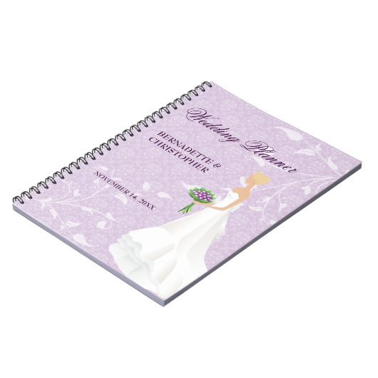 Carnet Blonde Bride violet Wedding planner (Côté gauche)