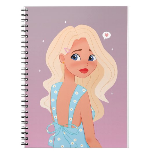 Carnet Blonde en robe de soleil (Devant)