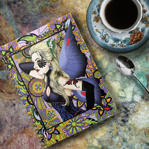 Carnet Blonde Fairy Floral Purple