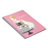 Carnet Blonde mariée sur gâteau Mariage {rose} (Côté Droit)