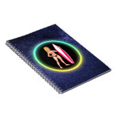 Carnet Blonde Surfer Adolescent Girl Galaxy (Côté Droit)