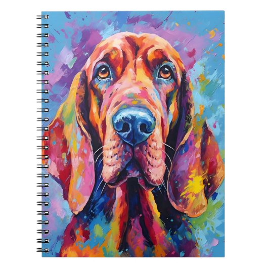 Carnet Bloodhound coloré (Devant)