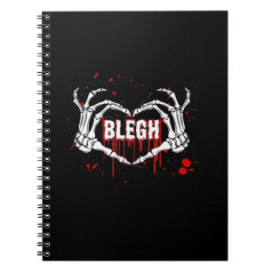 Carnet Bloody Breakdown, Skeleton Heart Hands Emo, Metalc