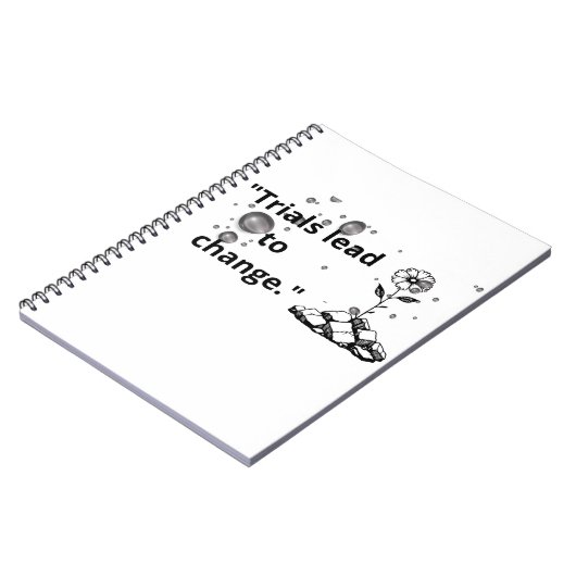 Carnet Bloom Through Trials – Strength from the Cracks (Côté gauche)