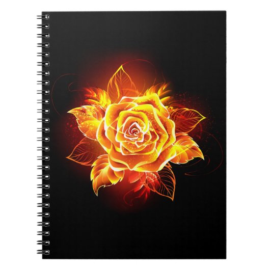 Carnet Blooming Fire Rose (Devant)
