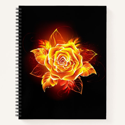 Carnet Blooming Fire Rose (Devant)