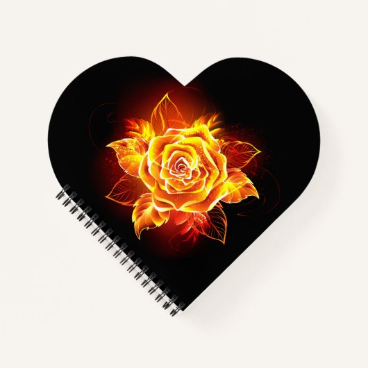 Carnet Blooming Fire Rose (Devant)