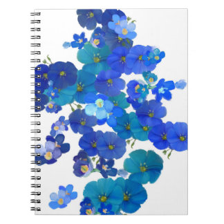Carnet Blooms bleus sur papier