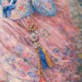 Carnet Blossom Swing – A Dream of Spring in Hanbok