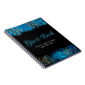 Carnet Blue Alcohol Ink Birthday Party Guest Book (Côté Droit)
