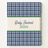 Carnet Blue and Green Gingham Plaid Tartan Monogram (Dos)