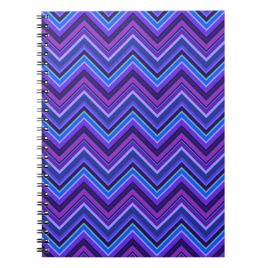 Carnet Blue and purple zigzag (Devant)