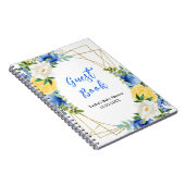 Carnet Blue and Yellow Floral Baby Shower Guest Book (Côté Droit)