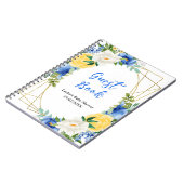 Carnet Blue and Yellow Floral Baby Shower Guest Book (Côté gauche)