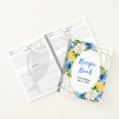 Carnet Blue and Yellow Floral Recipe Book (Intérieur)
