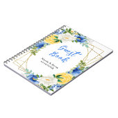 Carnet Blue and Yellow Floral Wedding Guest Book (Côté gauche)