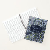 Carnet Blue Australian Modern Art Point Nom personnalisé (Intérieur)