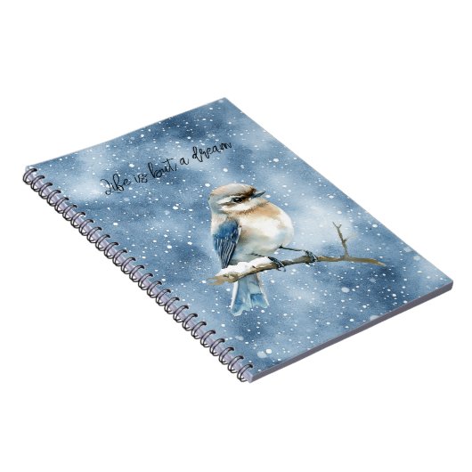 Carnet Blue Bird on a Tree Branch (Côté Droit)