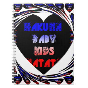 Carnet Blue Black Hakuna Matata Baby Kids Design.png