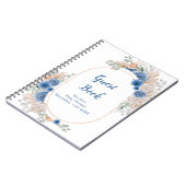 Carnet Blue Boho Pampas Grass Baby Shower Guest Book (Côté gauche)