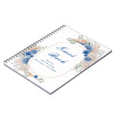 Carnet Blue Boho Pampas Grass Birthday Party Guest Book (Côté gauche)