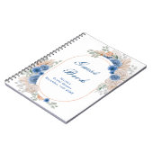 Carnet Blue Boho Pampas Grass Bridal Shower Guest  (Côté gauche)
