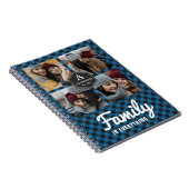 Carnet Blue Buffalo Plaid Lumberjack Family Photo Collage (Côté Droit)