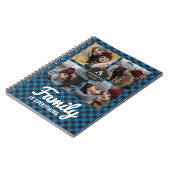 Carnet Blue Buffalo Plaid Lumberjack Family Photo Collage (Côté gauche)