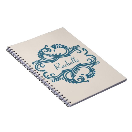 Carnet Blue Chic Damask (Côté Droit)